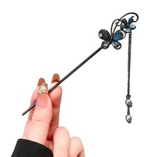 Snmzlc 1 Pc Butterfly Flower Hair sticks for buns,Hair pins for women,Buns an...