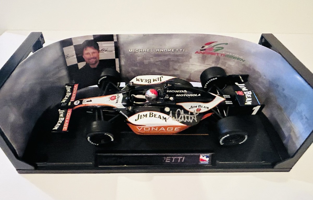 Michael Andretti signed 2008 #39 Jim Beam IndyCar 1/18 Greenlight