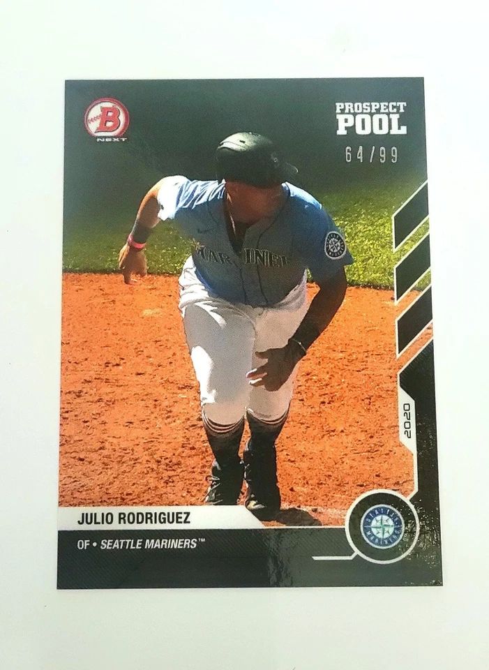 2020 Bowman Next Prospect Pool Black #22 Julio Rodriguez Rookie /99  Mariners .  - Image 3 of 4