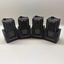 Lot of 4 Motorola WatchGuard VXL1 Vista XLT Body Camera w/ Charging Base