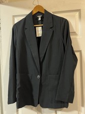 Women Casual Single Breasted Suit Jacket Top Loose Long Sleeve
