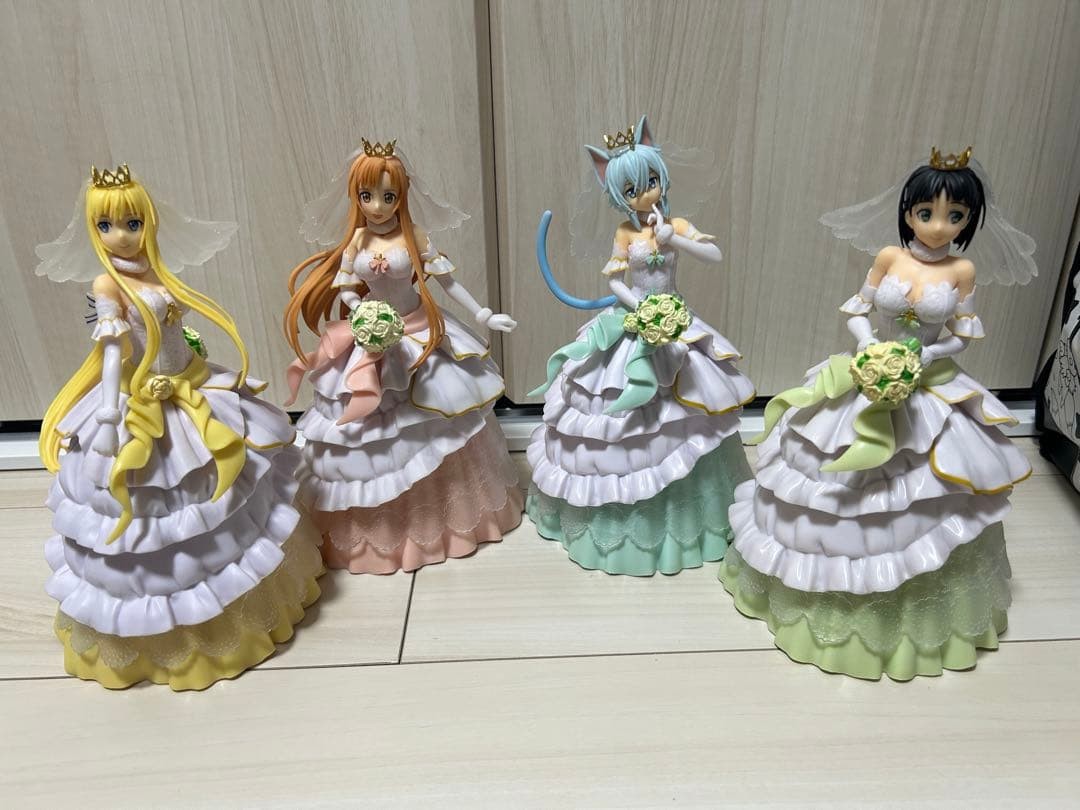 Sword Art Online Vestido de Novia Figura Asuna Alice Sinon Leafa Coleccionabl...