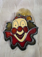 Vintage Clown Suncatcher Sun Catcher Stained Glass-style