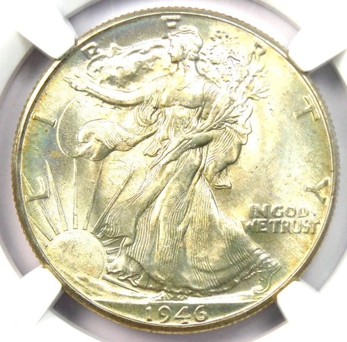 1946-D Walking Liberty Half Dollar 50C - Certified NGC MS67 - $1,200 Value!