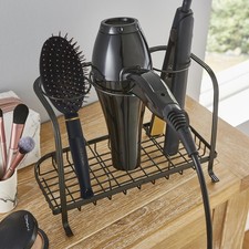 Freestanding Hair Dryer & Straighteners Holder Storage Stand Cable Tidy Graphite