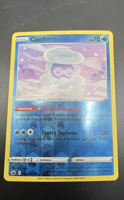 Castform Snowy Form 034/198 Swsh06: Sword & Shield - Chilling Reign Reverse Holo