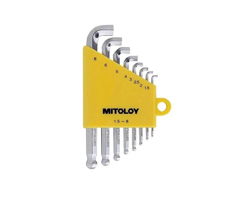 MITOLOY BALL POINT HEX WRENCH SET STUBBY SHORT TYPE (8pcs/1.5~8mm) HBS800S - Image 2 of 2