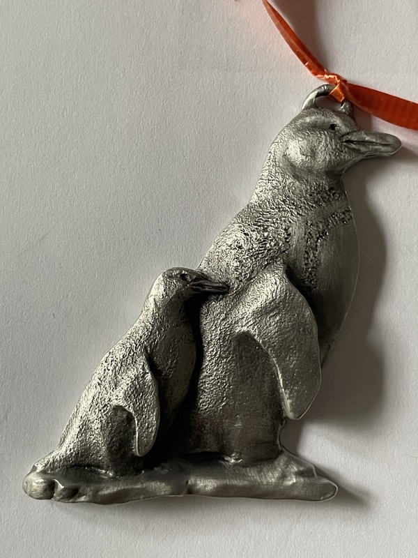 Fine Pewter Animal Ornament - Penguins