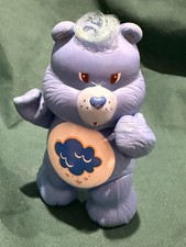 Vintage Care Bears GRUMPY BEAR poseable 3.5" figure 1983 Kenner Blue Rain Cloud