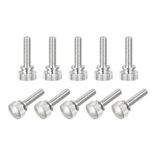 10pcs Knurled Thumb Screws M4x16mm Flat Brass Bolts Grip Knobs Nickel Plated