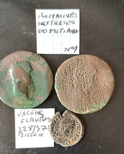 Lot de 2 monnaies Romaines SESTERCE - DOMITIANUS + 1 Antoninien Billon - Valence
