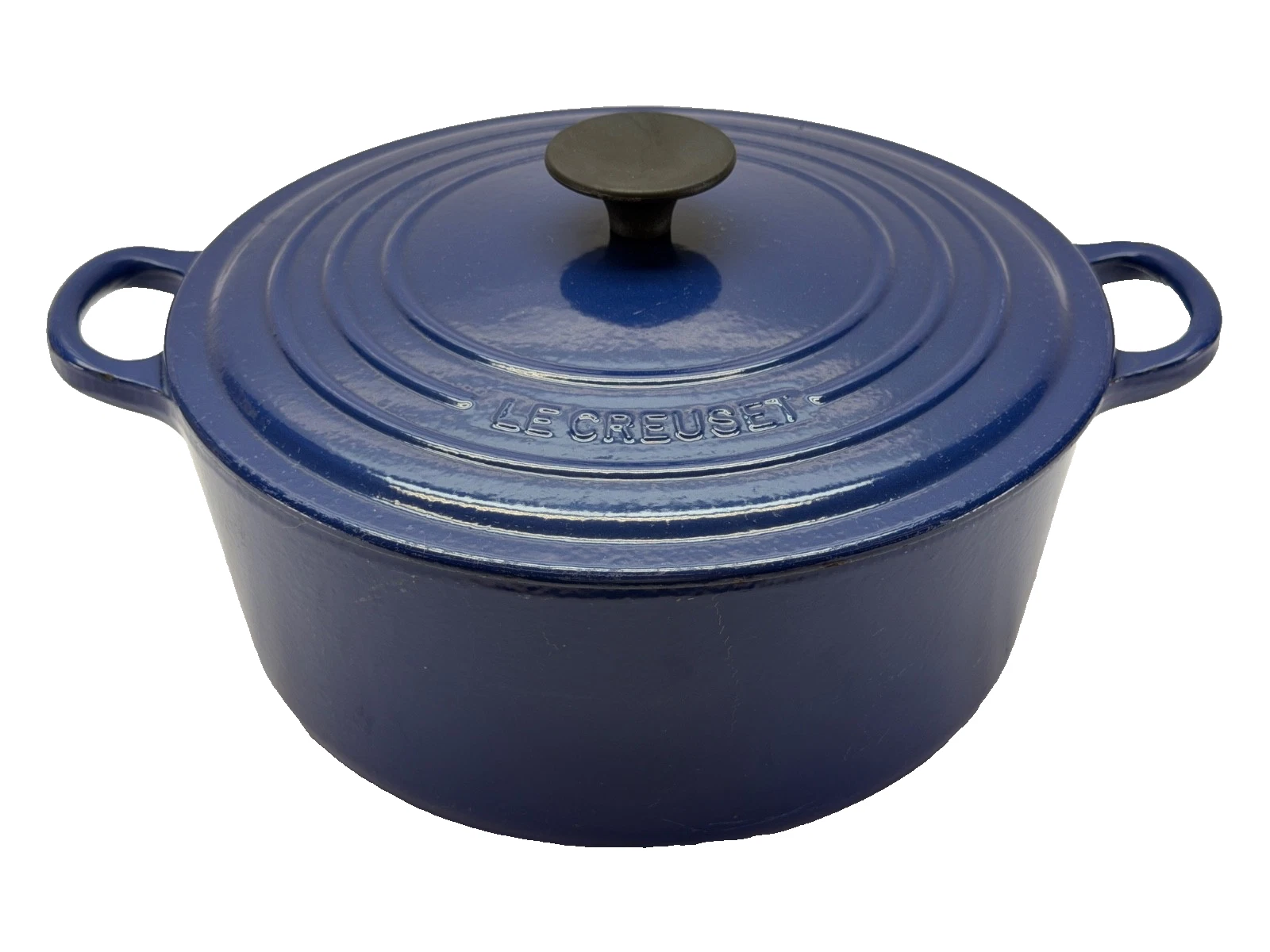 Le Creuset #26 Dutch Oven with Lid Blue 5.5 Qt Made in France