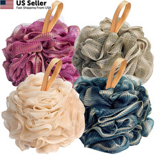 Fishent Loofah Bath Sponge Shower Loofahs, 4 1 Count Pack of 4 , Colorful