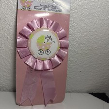 Award Ribbon baby girl pin