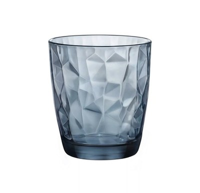 6x Wasserglas Saftglas Bormioli Rocco Diamond 0,3l  ocean blau