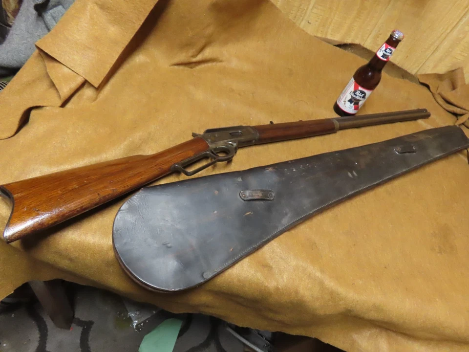 Vaina de rifle Wester de cuero de colección, 37" OAL, sin marca ~ AVG+🤠H9.20.25 Foto 2 de 4