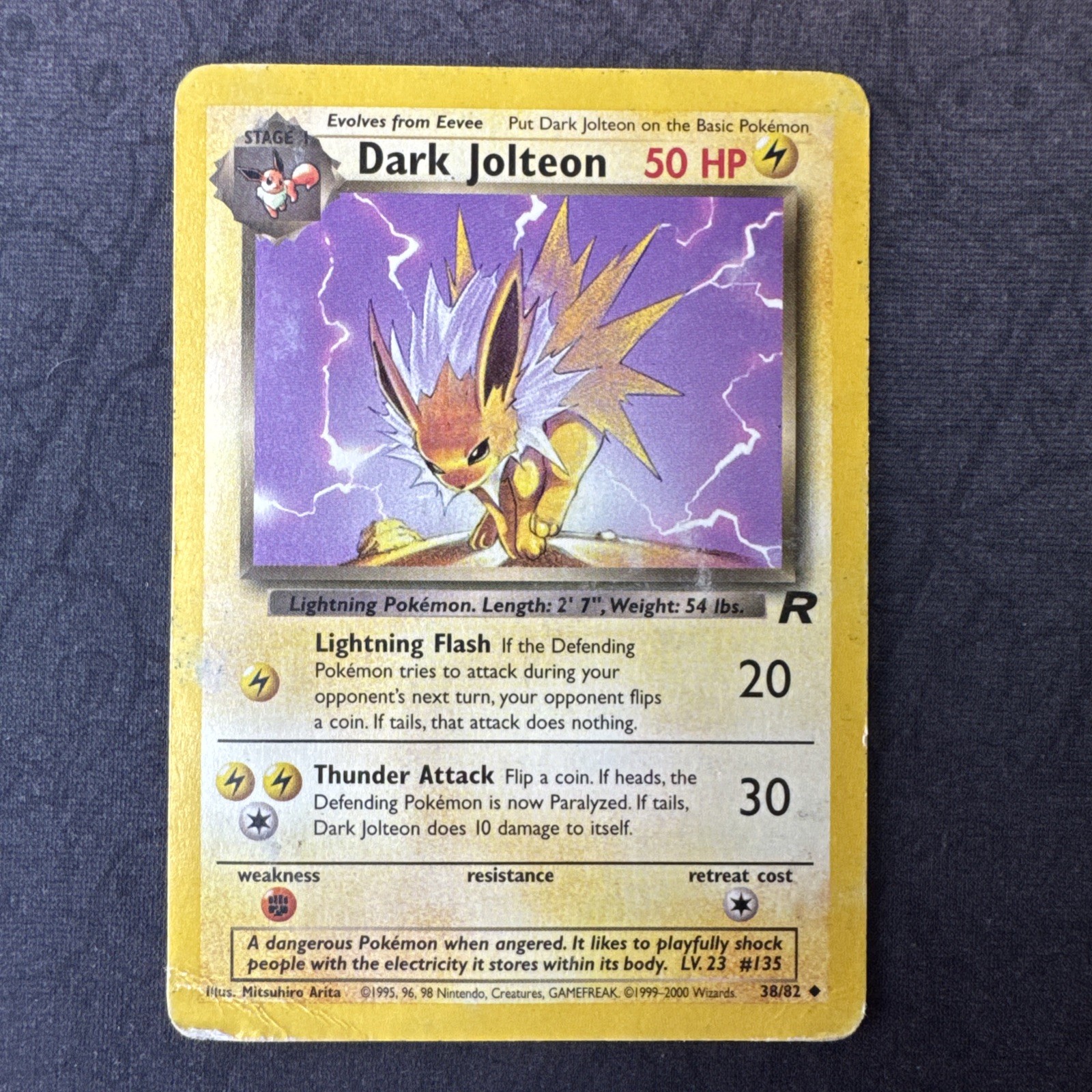 Dark Jolteon 38/82 Team Rocket Pokemon MJ