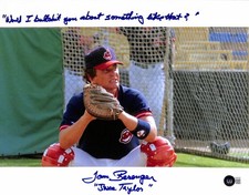 Tom Berenger Signed "Jake Taylor" Major League Photo 11x14 Beckett Authenticated