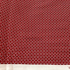 Ella Blue Fabrics-Chirpy Lola-blue And Pink Spots On Red-100% Japanese Cotton
