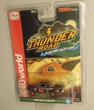 "NEW" AW REL 3 THUNDER ROAD 61 BLACK '62 CHEVY BEL AIR T JET HO SLOT CAR