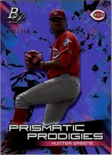 2019 Bowman Platinum Prismatic Prodigies Purple #PPP36 Hunter Greene/250 - NM-MT
