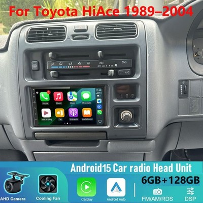 6+128GB For Toyota HiAce 1989 2004 Wireless Carplay Android auto Car Radio GPS