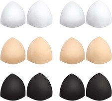 Awpeye Bra Pads Inserts 6 Pairs, Cups Inserts, Removable Breast Black