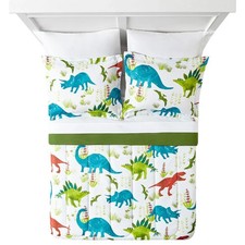 Your Zone Kids Dinosaur Full Bed in a Bag Comforter Set, 7 Piece Dino Bedding
