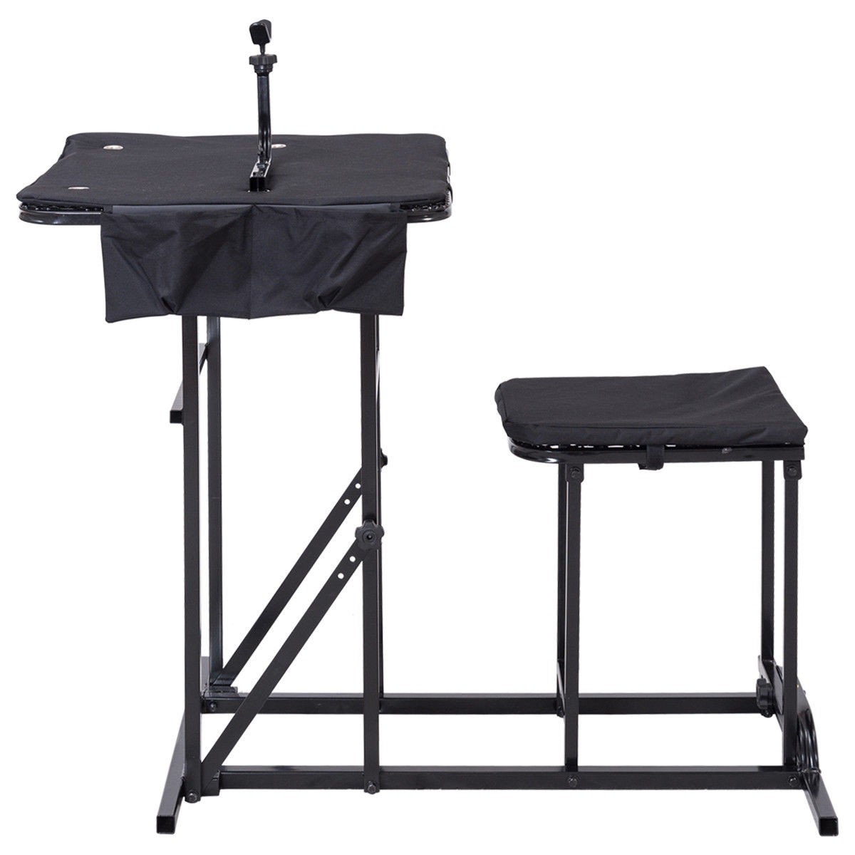 Folding Shooting Bench Seat with Adjustable Table Gun Rest Height Adjustable