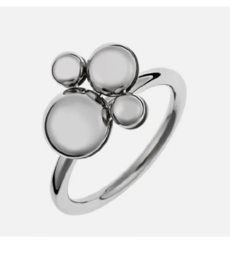 Anillo Burbuja Calvin Klein - Acero Inoxidable Pulido - Tamaño Con Caja y Etiquetas Foto 2 de 4