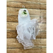 Frilly Ruffle White Lace Socks 6-8 years NEW