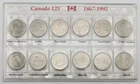 1867-1992 Canada Confederation 25-Cent Quarters Set