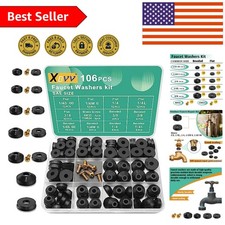 Durable 106 Pcs Faucet Washer Assortment with Brass Screws for Quick Repairs