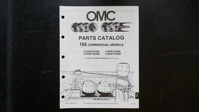OMC 155 Commercial Models Parts Catalog 433769 1989 Outboard Marine