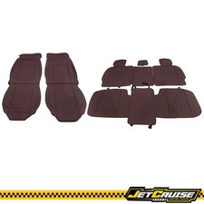 5 Seat Pu Leather Seat Covers Protector For 09-23 Dodge Ram 1500 2500 3500 Brown