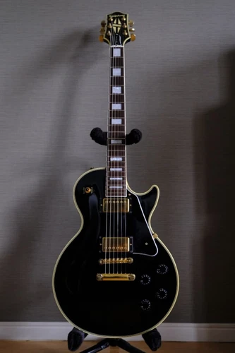 Electric Guitar Epiphone Elitist Les Paul Custom Ebony Black 2008 Made in Japan