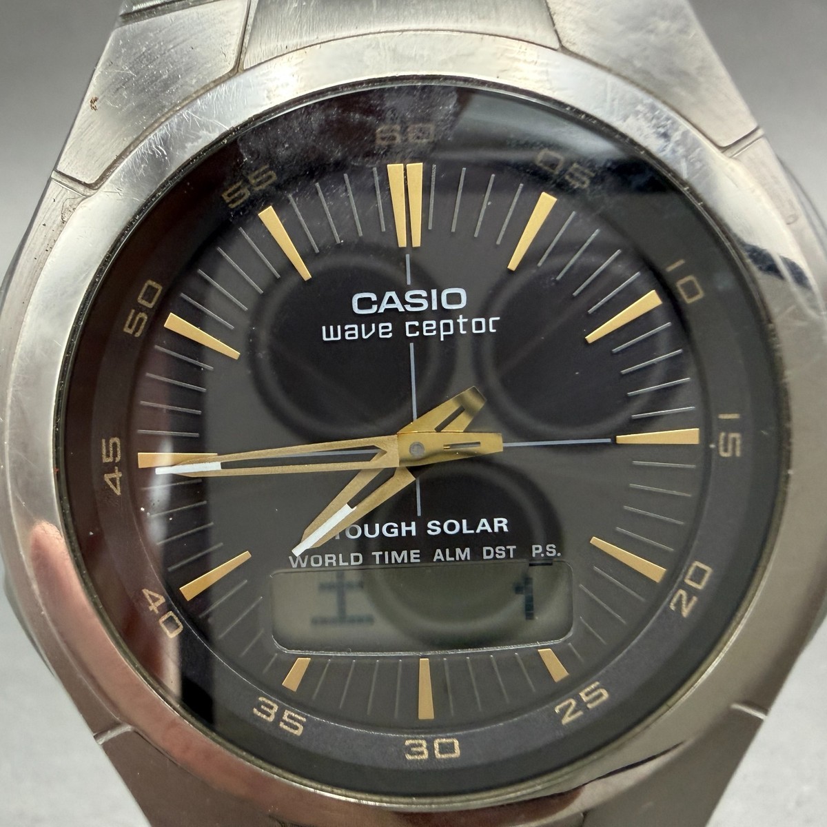 Casio Wave Ceptor WVH-100TJ Watch Men 42mm Gray Dial Analog
