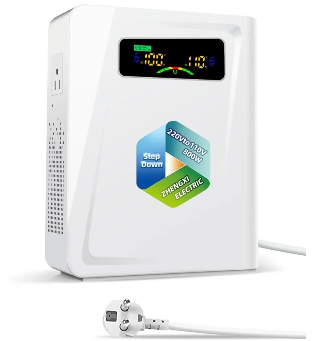 ZHENGXI Step Down Voltage Converter 220v to 110v Voltage 800 Watts Full Load