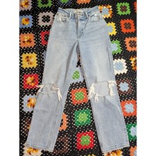 Abercrombie  Fitch Straight Ultra High Rise Distressed Jeans Size 25/0 25x28 