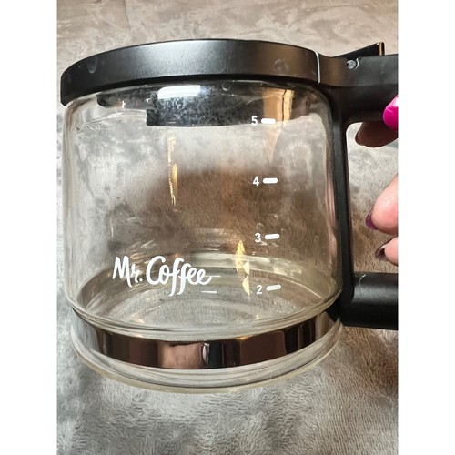 Mr. Coffee Replacement Carafe Coffee Maker Glass Pot Black Handle 5 Cup