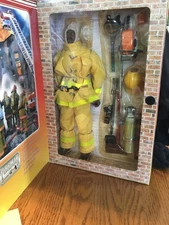 America’s Finest, Fireman Action Figure Doll, African American, Black NIB