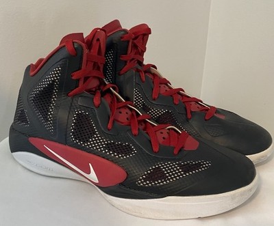 Nike Men's Size 11.5 Black Red White Hyperfuse Shoes 2011