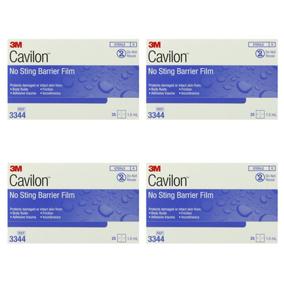 3M Cavilon No Sting Barrier Film, Sterile, Alcohol-Free- Case of 120 Wipes Total