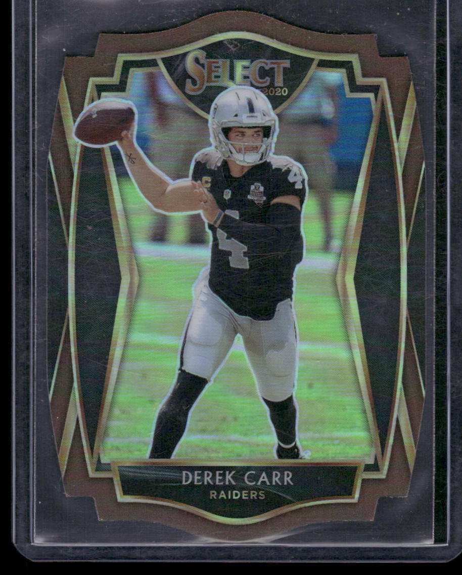 2020 Panini Select #132 Derek Carr Copper Prizm Die Cut #/355
