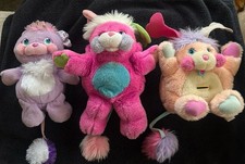 Vintage Popples Plush Lot Of 3 Plus Bonus Bubbles Popple