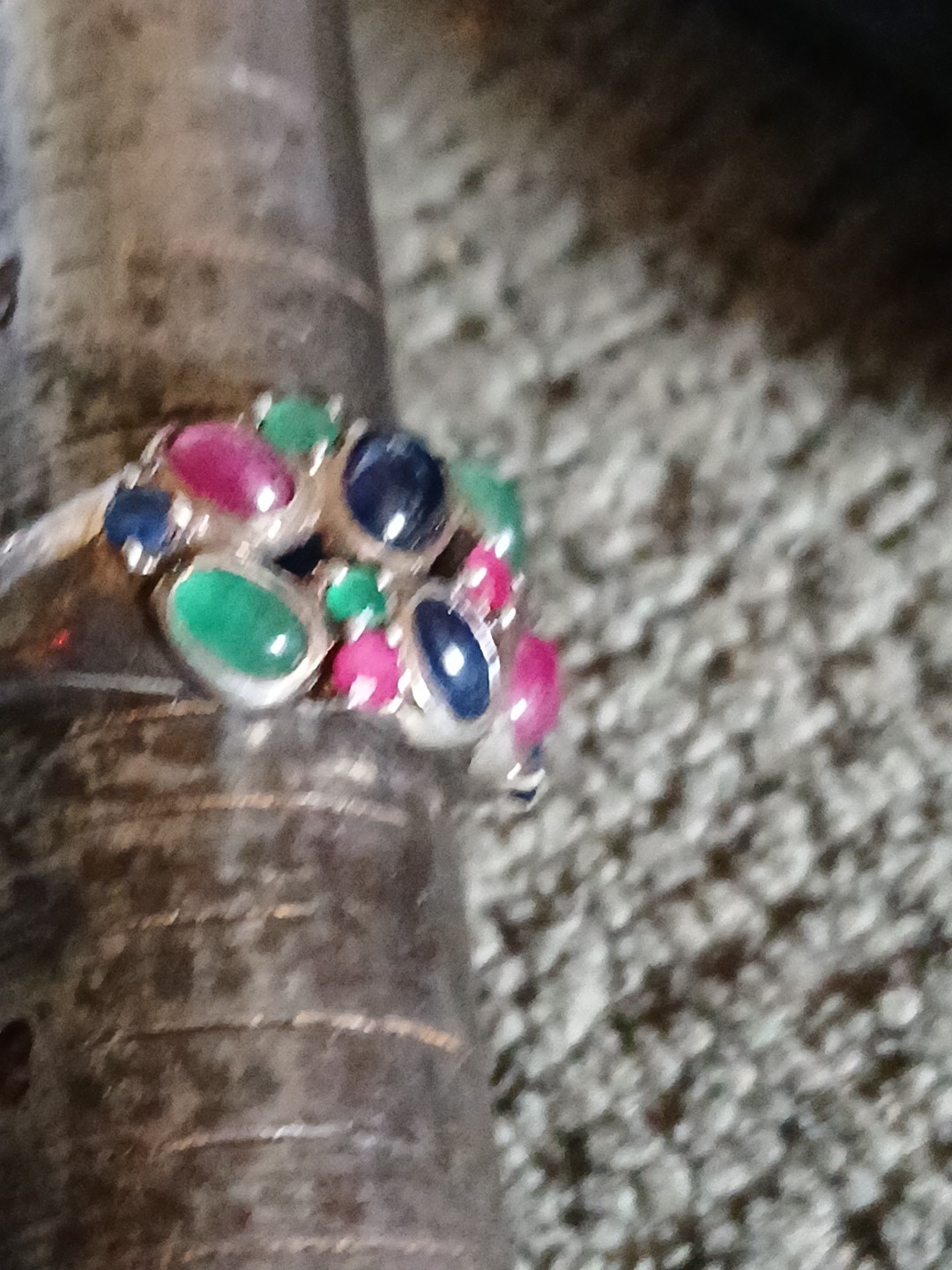 Multi-Gemstones Ring Real  Ruby,Sapphire,Emerald,… - image 11