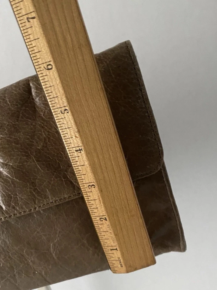 Hobo International Leather Handbag Clutch Bag Brown Boho Vintage READ - Image 4 of 4