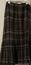 Vintage Jones New York 100 SILK Plaid Lined Size 14 Maxi Skirt Mint Condition