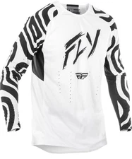 Fly Racing Evolution DTS Abyss Mens MX Offroad Jersey White/Black