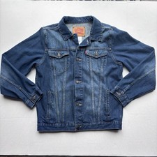 Boys Levi s Denim Jean Jacket Size Youth Extra Large Blue Button-Up Kids